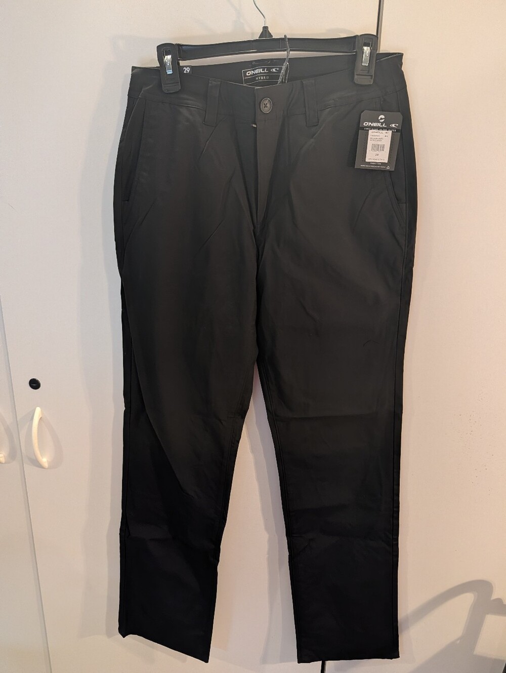 O'Neill Men's Size 29 Standard Fit Mission Lines Black Hybrid Pants NWT